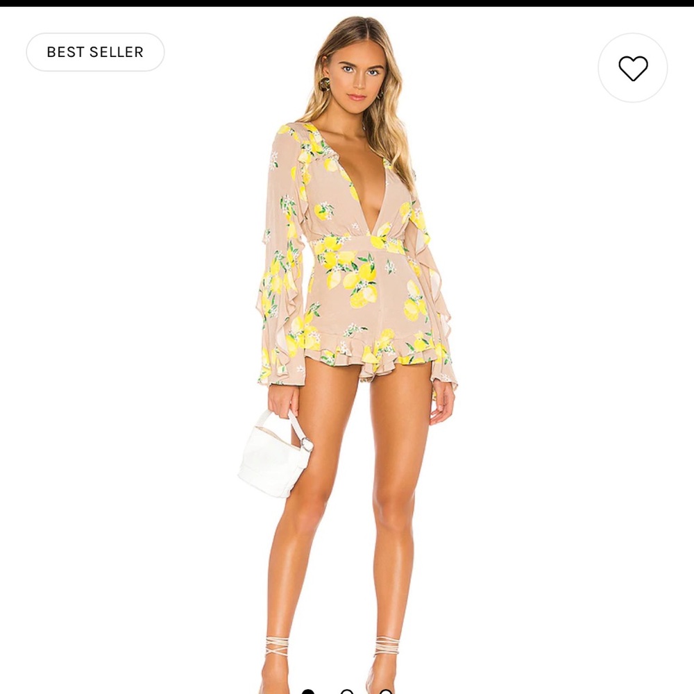 MAJORELLE lemon romper NWOT